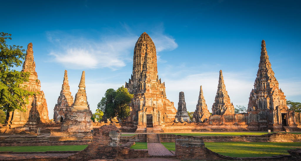 Paysages au Parc historique d'Ayutthaya